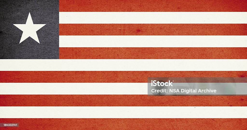 Flaga Liberii Zbliżenie (wysokiej rozdzielczości - Zbiór zdjęć royalty-free (Afryka)