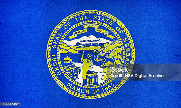 ネブラスカ州旗のクローズアップ高解像度の画像 - ネブラスカ州のストックフォトや画像を多数ご用意 - ネブラスカ州, 旗, アメリカ合衆国