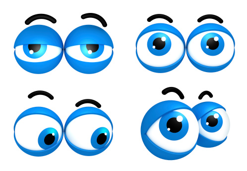 3d isolated eye expressions