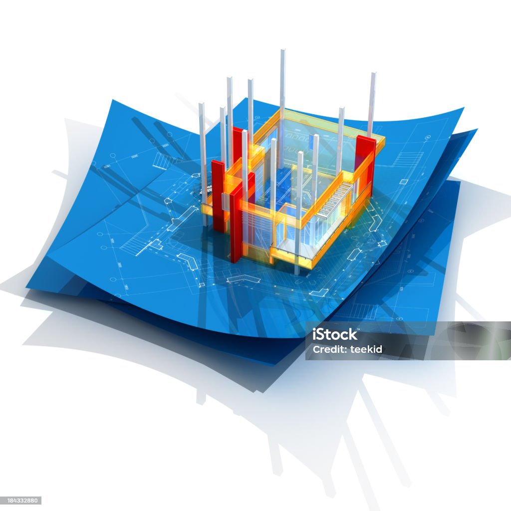 ホワイトで分離されたアーキテクチャ - 3Dのロイヤリティフリーストックフォト