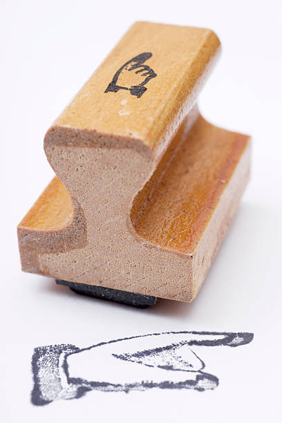 istock Antique Rubber Stamp Finger Pointing 184333341