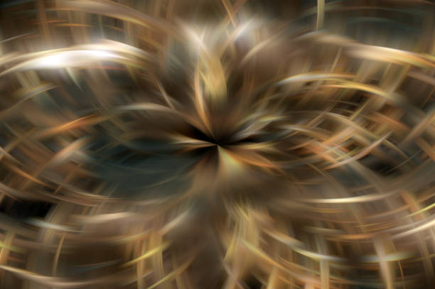 Radial curly pattern . Abstract background. A vortex of spinning thin lines.