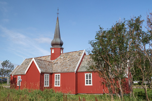 Flakstad Church, Flakstadoya, Lofoten Islands, Norway