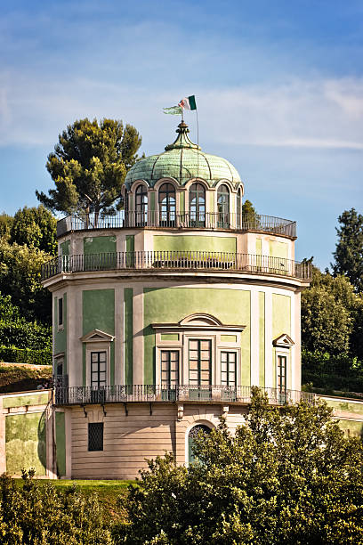 Kaffeehaus (Coffee House) Rococo-Style Pavilion at Boboli Gardens, Firenze The Kaffeehaus (Coffee House), a Rococo-Style pavilion inside the Boboli Gardens in Florence (Tuscany, Italy). giardini di boboli stock pictures, royalty-free photos & images