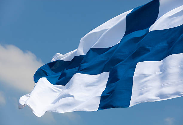 Flag of Finland stock photo