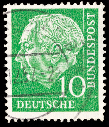 A Stamp printed in USA shows the portrait of a Benjamin Franklin (1706-1790), series, circa 1923