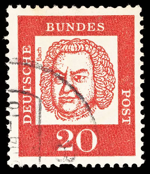 "German Postage Stamps, series of famous people"