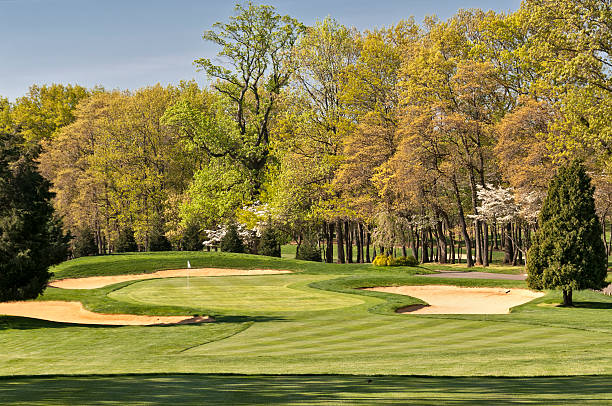 nova jersey campo de golfe - new jersey landscape putting green golf imagens e fotografias de stock