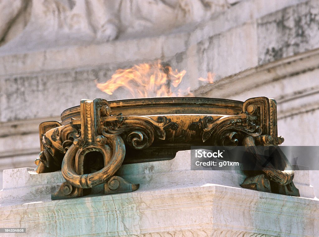 Feuer auf die Piazza Venezia - Lizenzfrei Altertümlich Stock-Foto