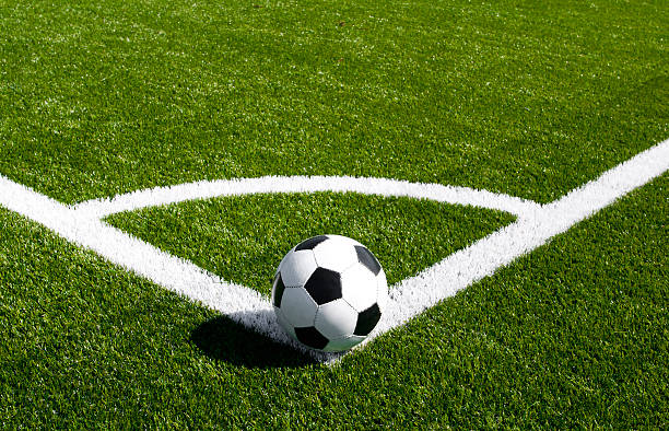 istock Corner kick on beautiful soccer field 184334898