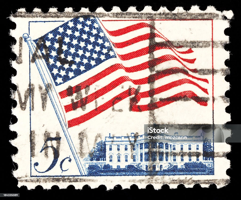 Us Postage Stamps Stock Photo - Download Image Now - Above