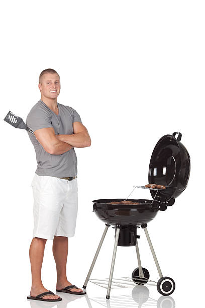 バーベキュー料理 - barbecue grill chef barbecue sausage ストックフォトと画像