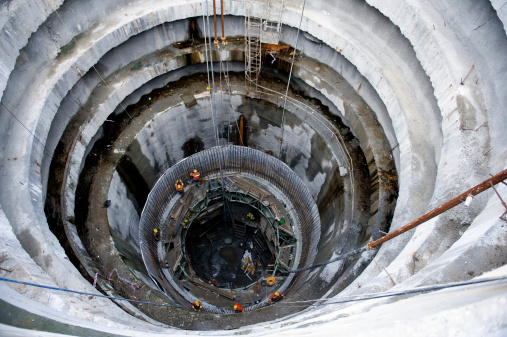 Subway, underground tunnel construction