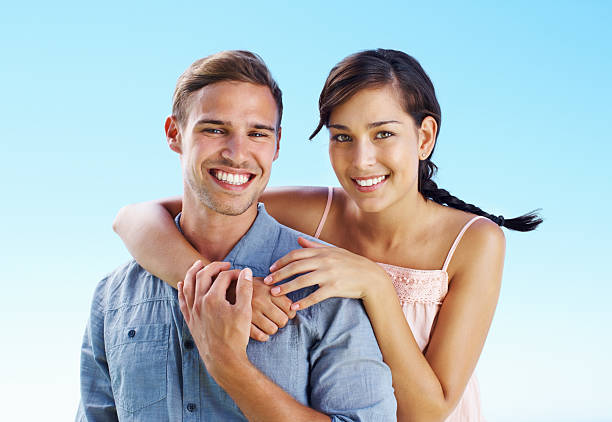 istock Casual couple smiling 184335974