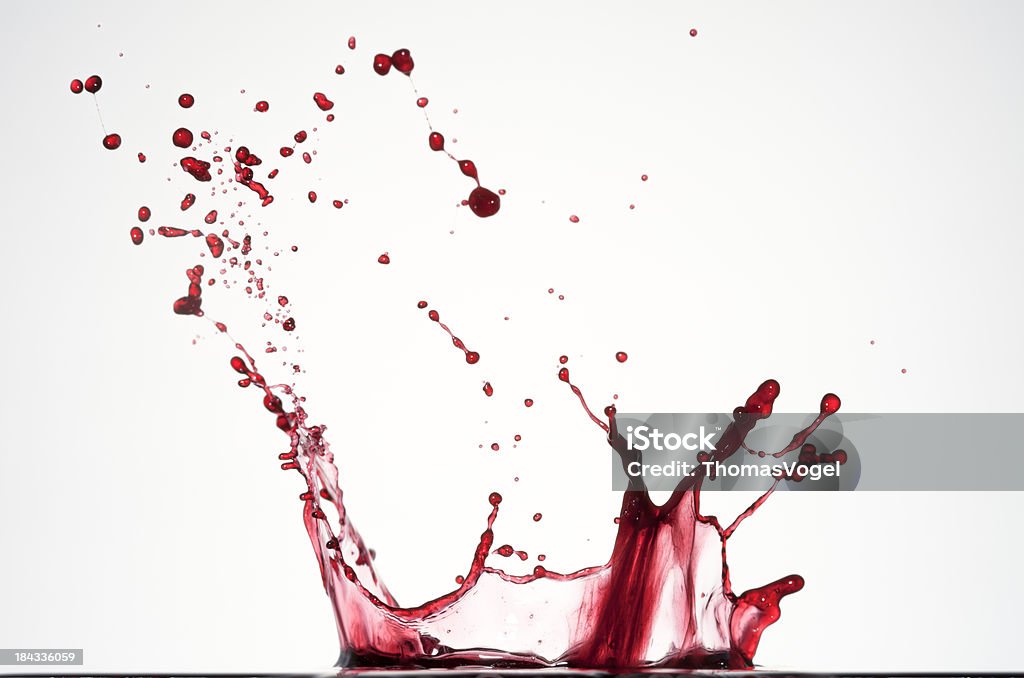 Liquido rosso splash I - Foto stock royalty-free di Sangue