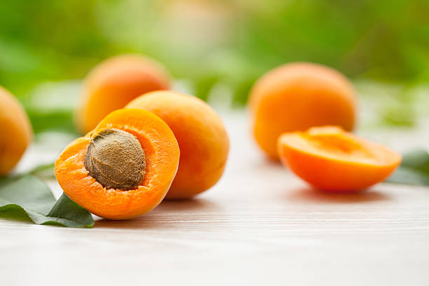 Organic Apricots stock photo
