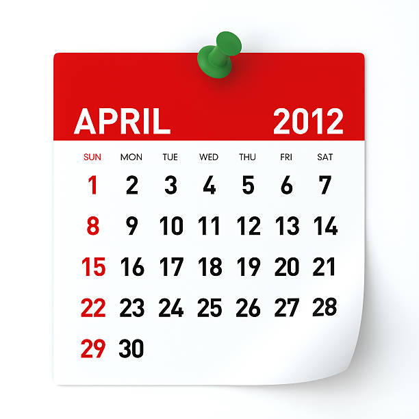 kwiecień 2012 – kalendarz - april calendar 2012 time zdjęcia i obrazy z banku zdjęć