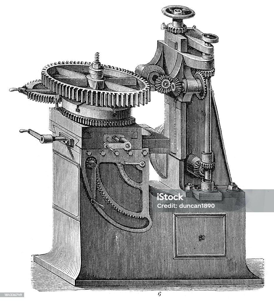 Maquinaria de máquina-retrô - Ilustração de Alavanca royalty-free