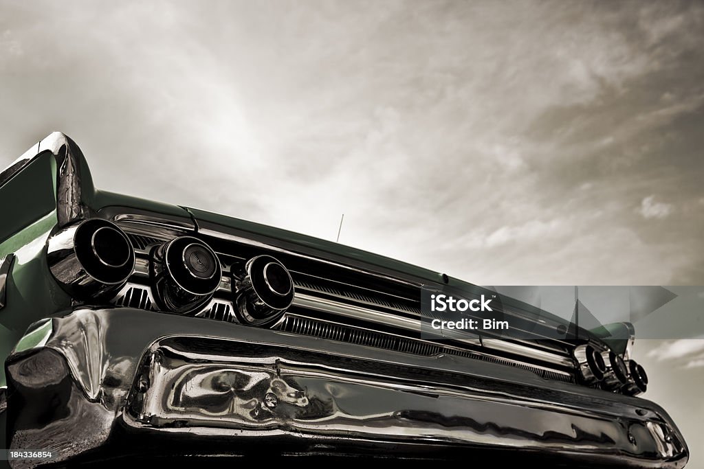 Vue arrière de voiture américaine classique - Photo de Voiture libre de droits