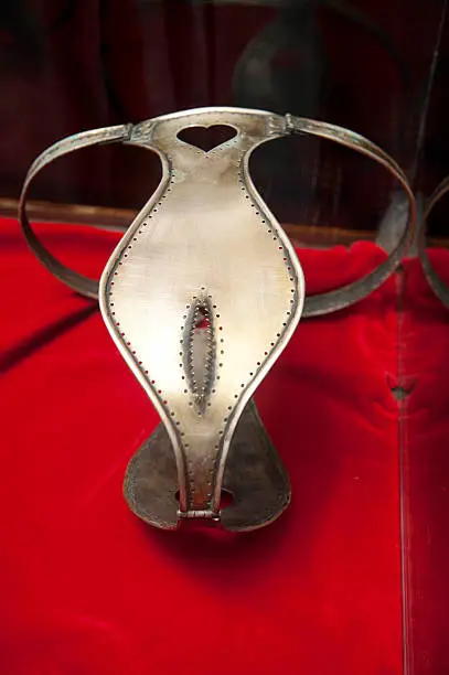 "Female chastity belt, used in the Middle Ages"