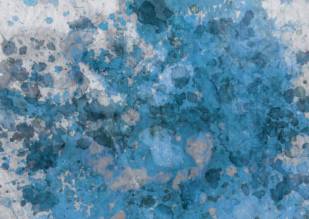 istock High Resolution Recycle Blue Wrapping Paper Blotted Mottled Grunge Texture 184337189