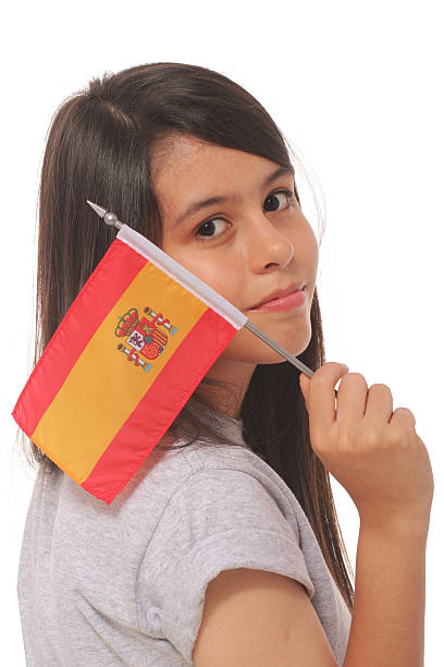 istock Girl With Spanish Flag 184337408