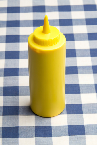 bottle of yellow mustard