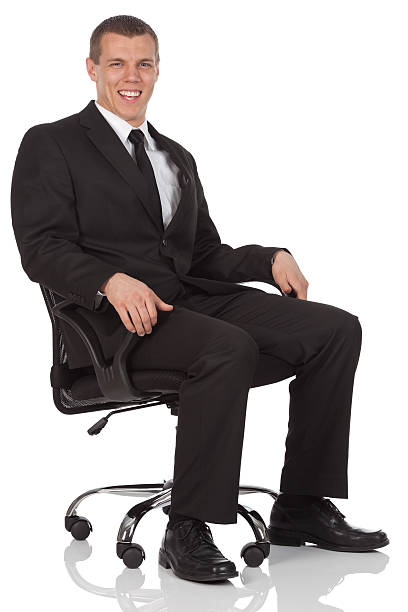 istock Businessman sitting in a chair 184338098