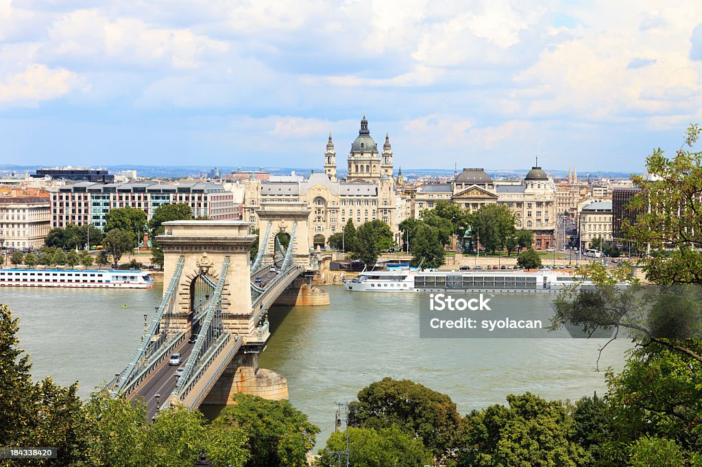 Ponte delle catene - Foto stock royalty-free di Budapest