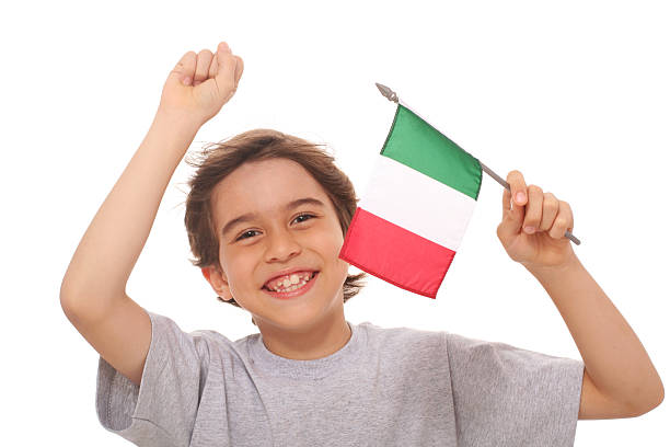 istock Kid with Italian Flag 184338669