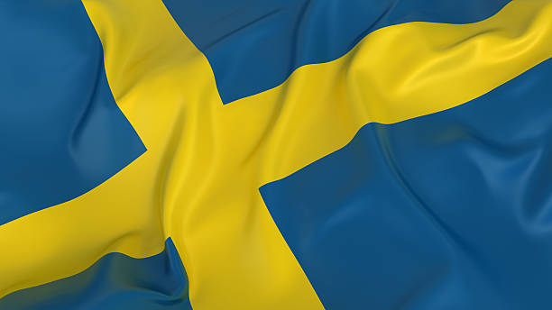 스웨덴 플래깅 - 스웨덴 국기 뉴스 사진 이미지