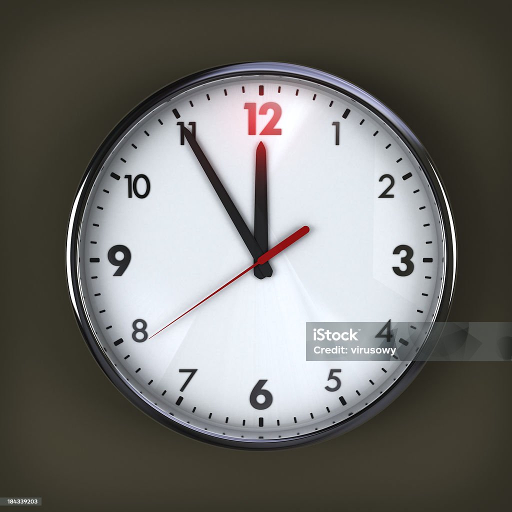 Five minutes to deadline! 3D presentation of clock with DEADLINE! ;-)  Clock Stock Photo