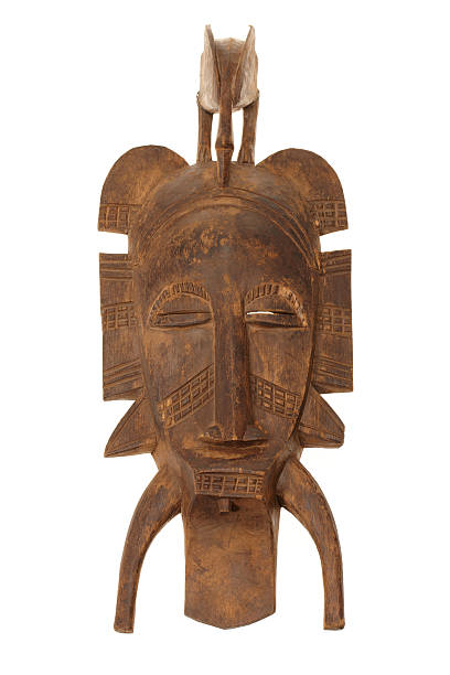istock African mask isolated on white background 184339266