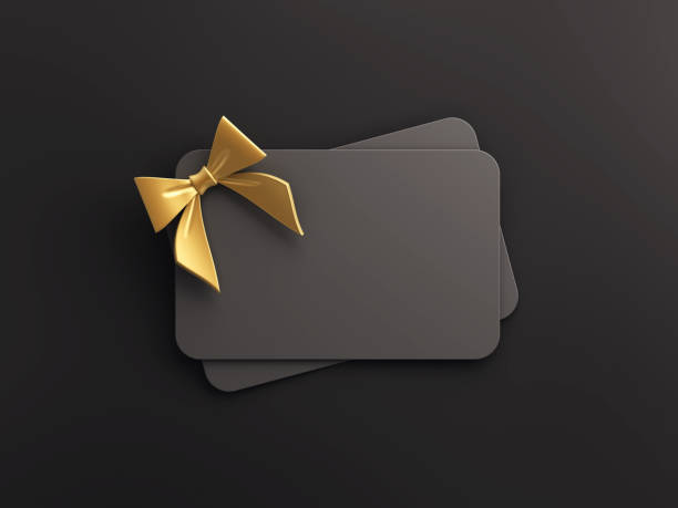 istock Black Gift Card With Gold Bow 1843392977