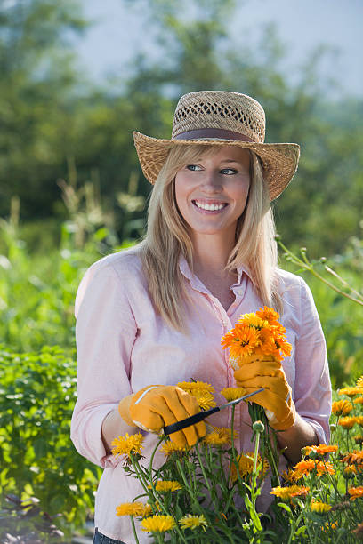istock Pretty Woman Gardening 184339590