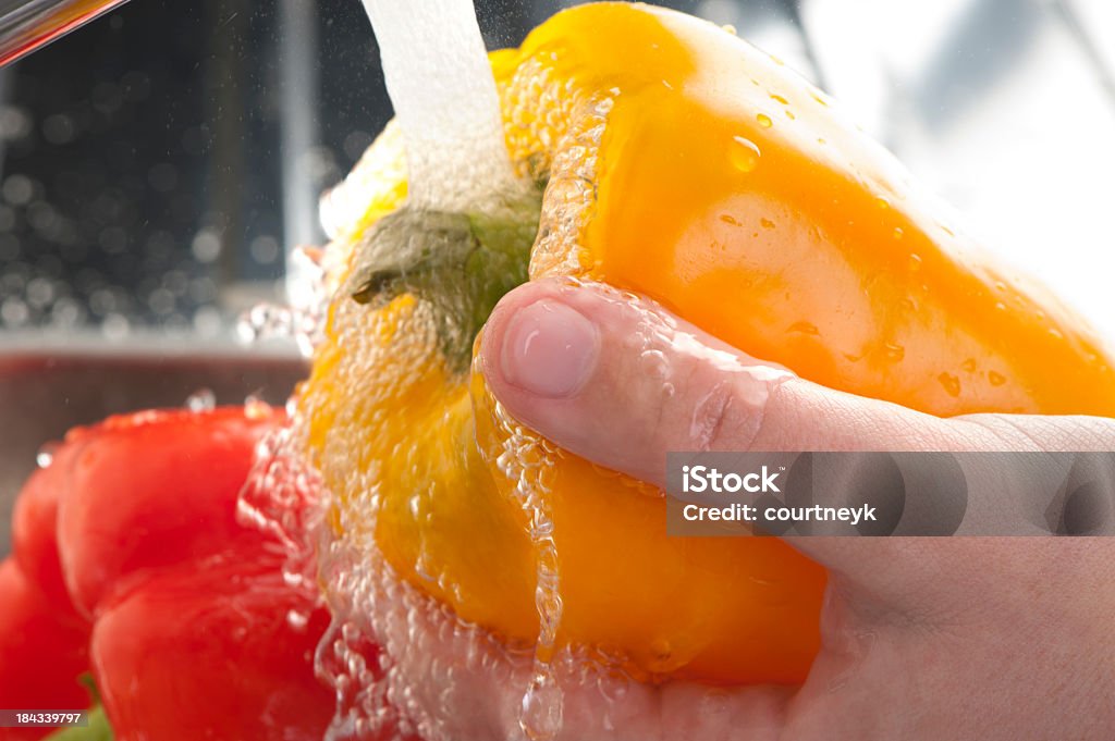 Peppers, washed - Lizenzfrei Waschen Stock-Foto