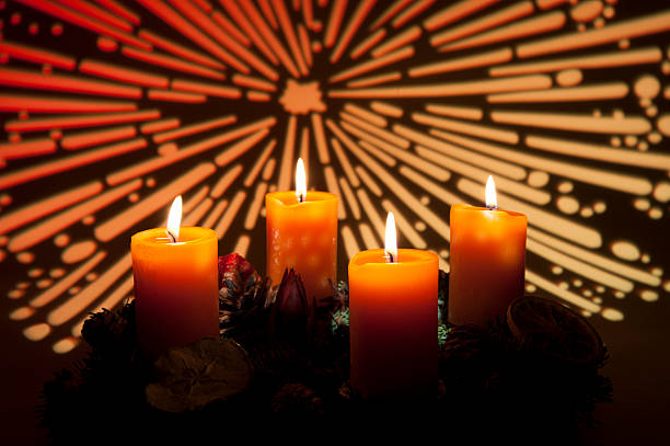 Advent wreath Advent wreath advent candle wreath adventskranz stock pictures, royalty-free photos & images