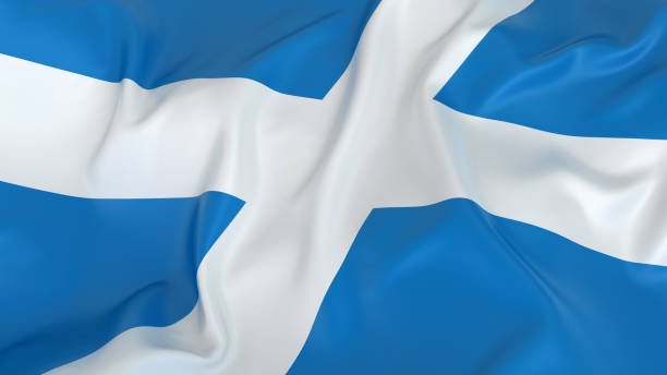 istock Majestic Glossy Scotland Flag 184341008