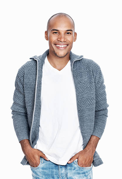 Casual African American man smiling
