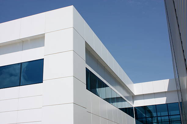 Modern indstrial building stock photo