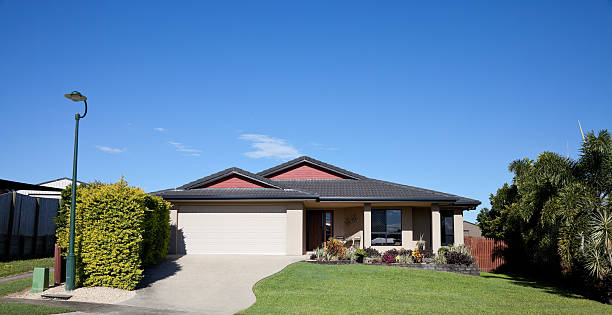 istock Front view of bungalow style home 184341214