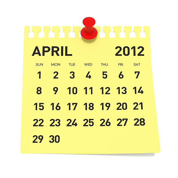 kwiecień 2012 – kalendarz - april calendar 2012 time zdjęcia i obrazy z banku zdjęć