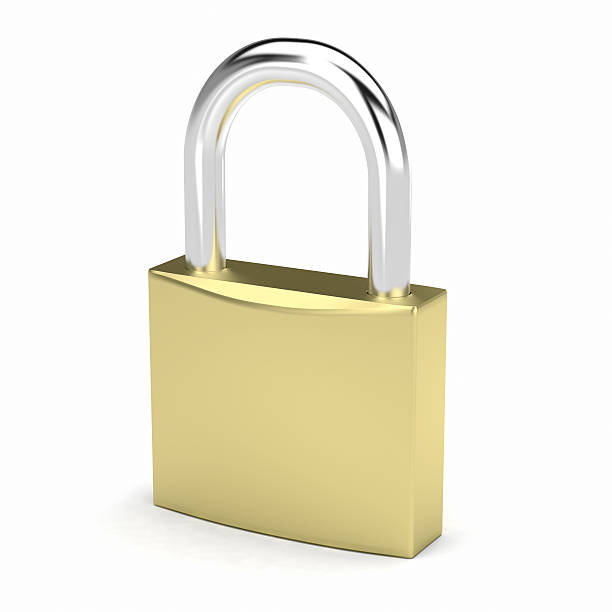 istock Safety Protection Lock Padlock isolated on white 184342262
