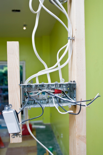 Light Switch Junction Box Stock Photo - Download Image Now - Cable