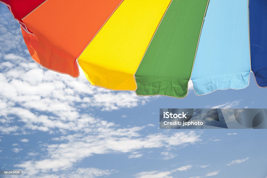 Parasol de plage - Photo de Bleu libre de droits