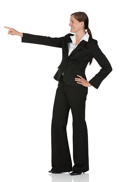 istock Businesswoman pointing with finger 184344445