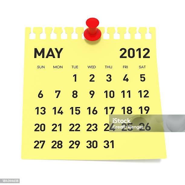 Mai 2012kalender Stockfoto und mehr Bilder von 2012 - 2012, Buchseite, Datum