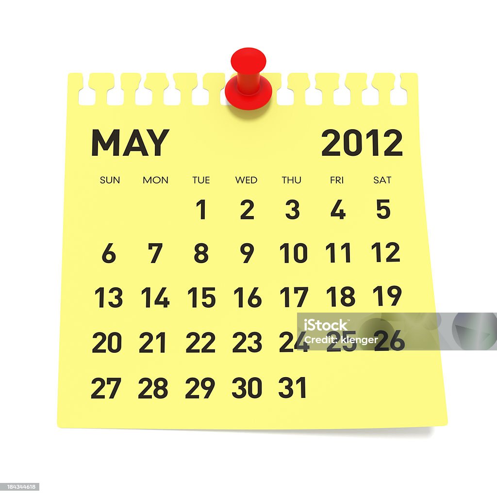 Maggio 2012-Calendario - Foto stock royalty-free di 2012