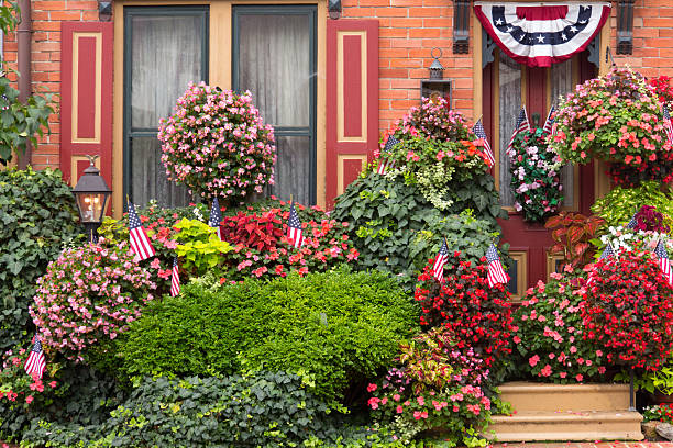 istock Patriotic Flower Garden 184344686