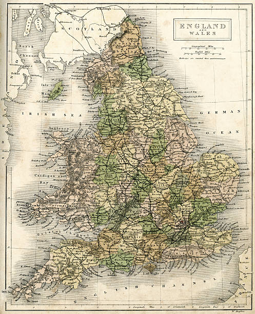 istock Antique map of England and Wales 184344964